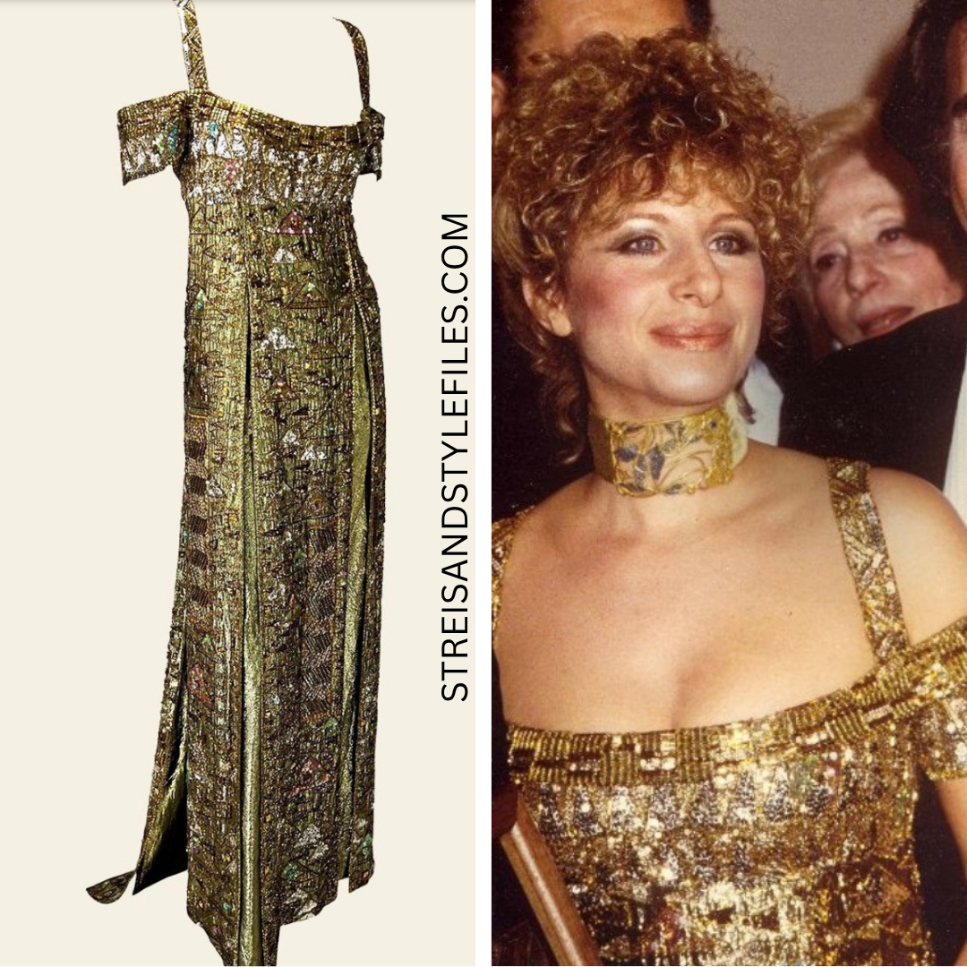 Barbra Streisand 1984 Klimt Gown by Ray Aghayan